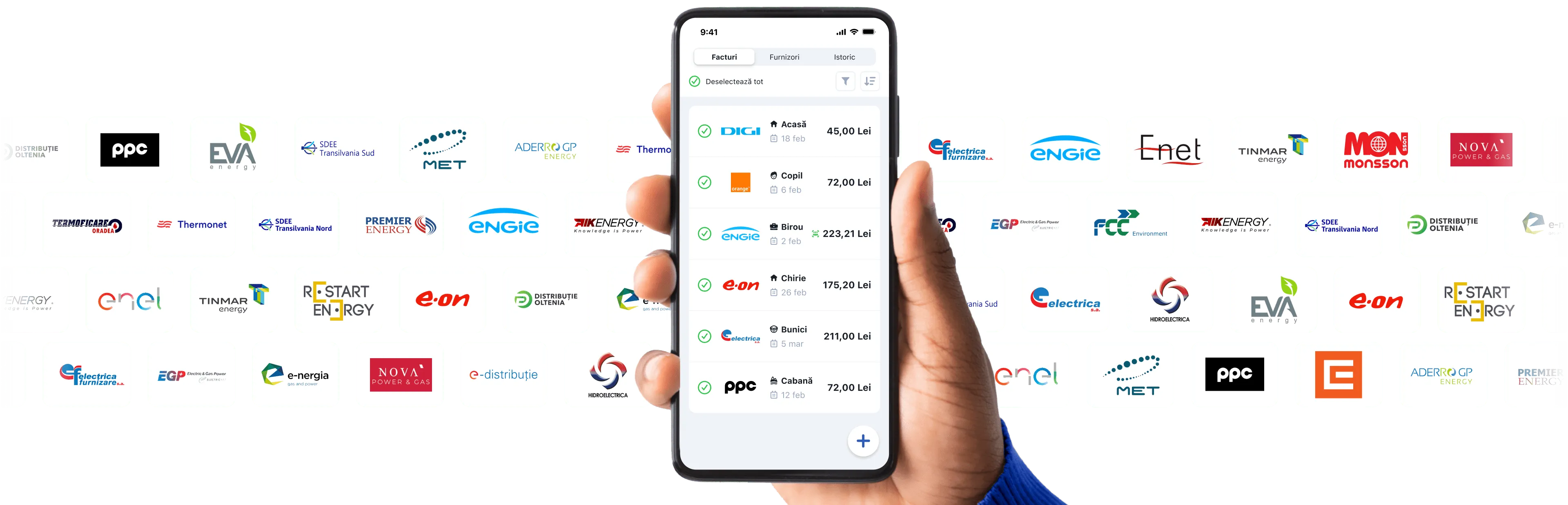 Romanian electricity suppliers available in Pago