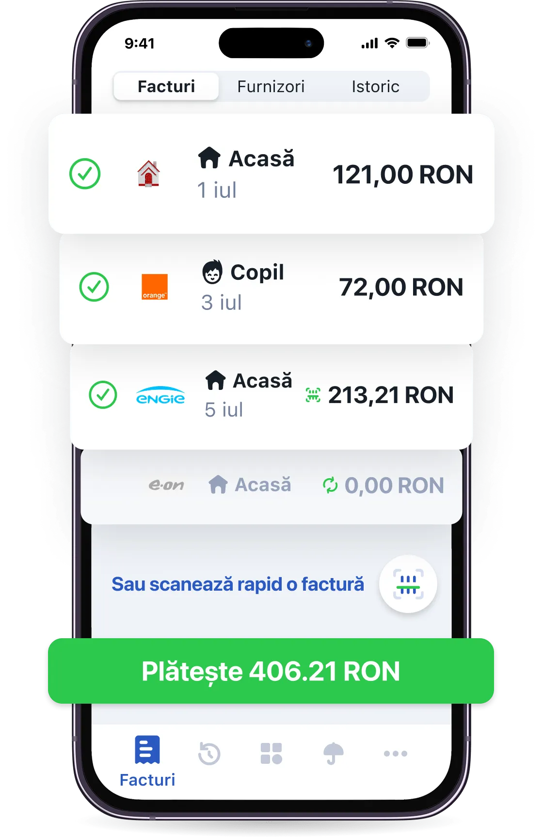 Pago app - furnizori