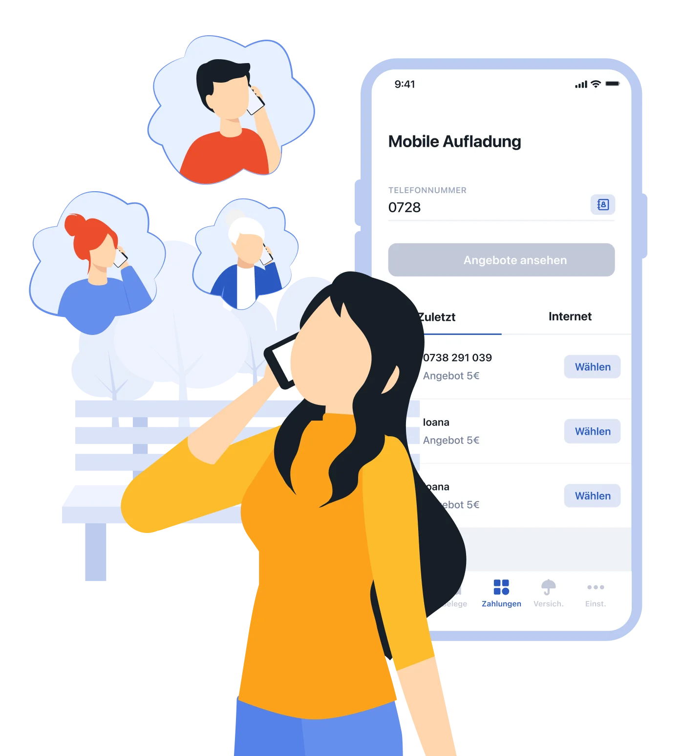 Pago-App — Aufladung einer Prepaid-SIM
